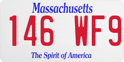 MA license plate 146WF9