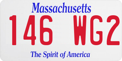 MA license plate 146WG2
