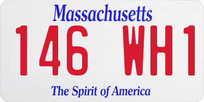 MA license plate 146WH1