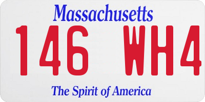 MA license plate 146WH4
