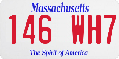 MA license plate 146WH7