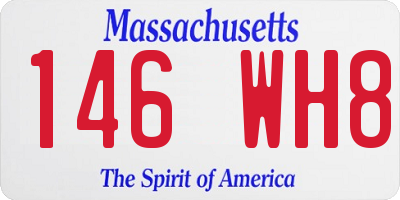 MA license plate 146WH8