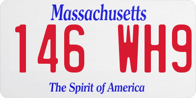 MA license plate 146WH9
