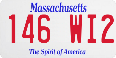 MA license plate 146WI2