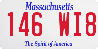 MA license plate 146WI8