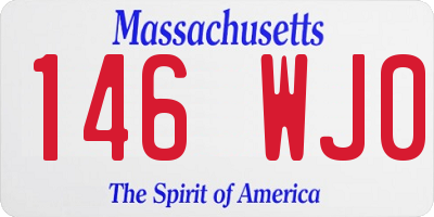 MA license plate 146WJ0