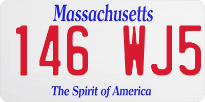 MA license plate 146WJ5