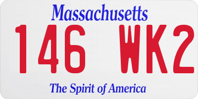MA license plate 146WK2