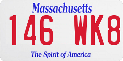 MA license plate 146WK8