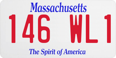 MA license plate 146WL1