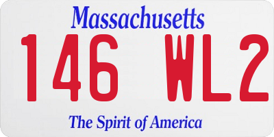 MA license plate 146WL2