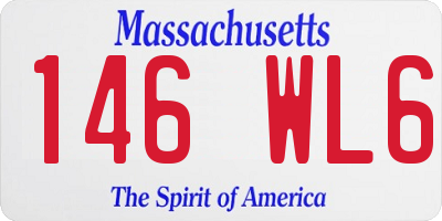 MA license plate 146WL6