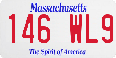 MA license plate 146WL9