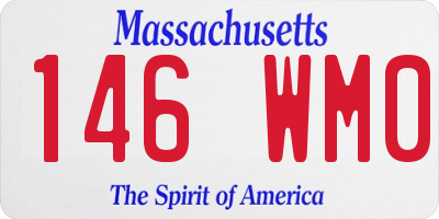 MA license plate 146WM0
