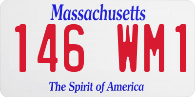 MA license plate 146WM1