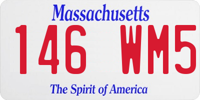 MA license plate 146WM5