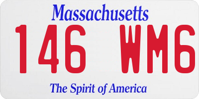 MA license plate 146WM6