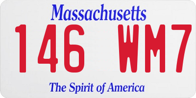 MA license plate 146WM7