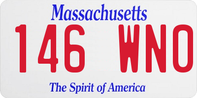 MA license plate 146WN0