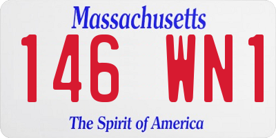 MA license plate 146WN1
