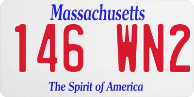 MA license plate 146WN2