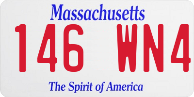 MA license plate 146WN4
