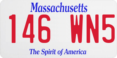 MA license plate 146WN5
