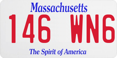 MA license plate 146WN6