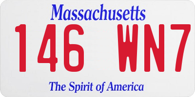 MA license plate 146WN7