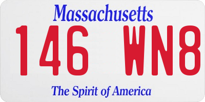 MA license plate 146WN8