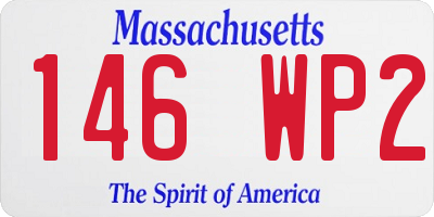 MA license plate 146WP2