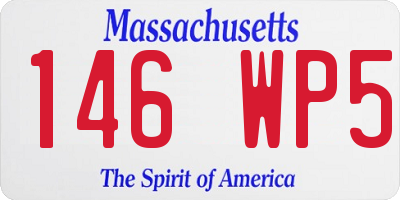 MA license plate 146WP5