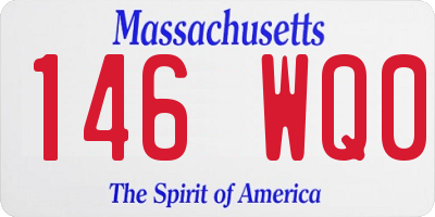 MA license plate 146WQ0