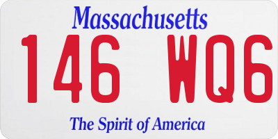 MA license plate 146WQ6
