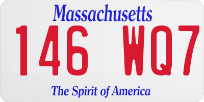 MA license plate 146WQ7