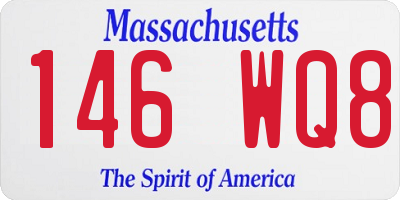 MA license plate 146WQ8