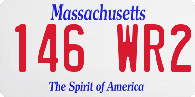 MA license plate 146WR2