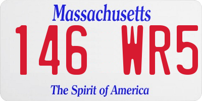 MA license plate 146WR5