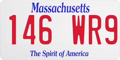 MA license plate 146WR9