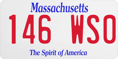 MA license plate 146WS0
