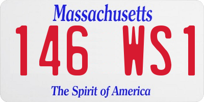 MA license plate 146WS1