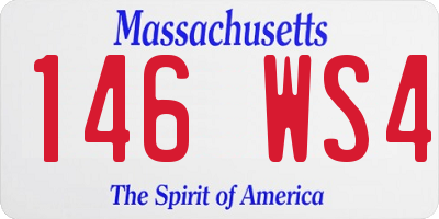 MA license plate 146WS4