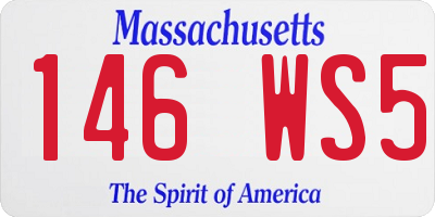 MA license plate 146WS5
