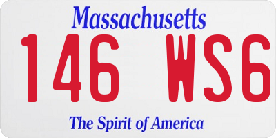 MA license plate 146WS6