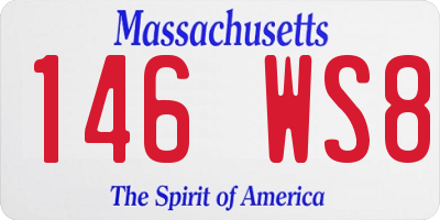 MA license plate 146WS8