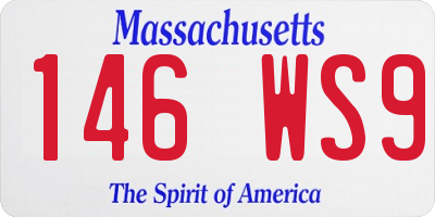 MA license plate 146WS9