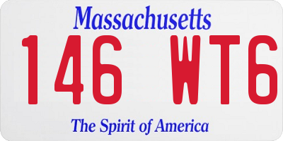 MA license plate 146WT6