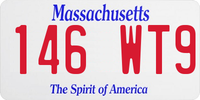 MA license plate 146WT9