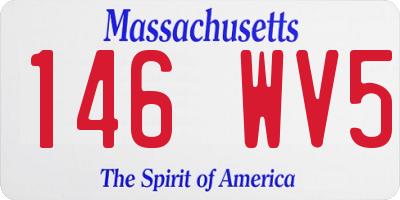 MA license plate 146WV5