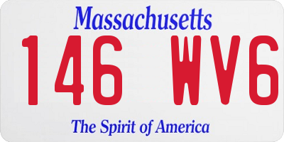 MA license plate 146WV6